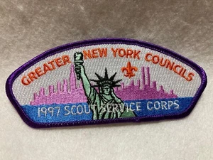 (mr17) Greater New York Councils csp - 1997 Scout Service Corps con Torres Gemelas - Imagen 1 de 2