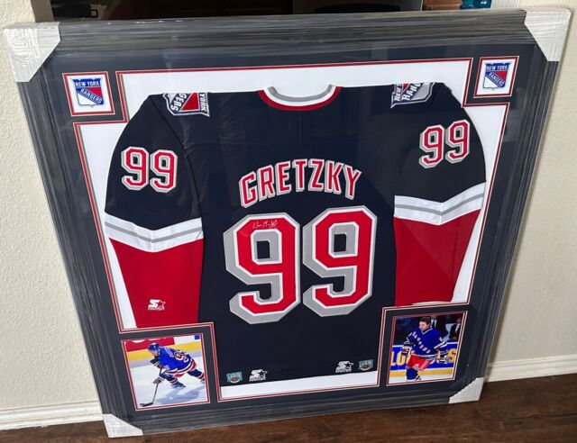 Wayne Gretzky Signed Autographed New York Rangers Blue Custom Jersey –