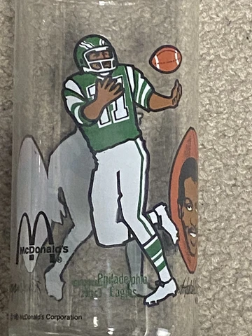 1980 McDonald’s Philadelphia Eagles Harold Carmichael Randy Logan Glass Cover