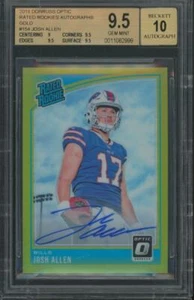 2018 Panini Donruss Optic Gold #154 Josh Allen /10 RC Gem Mint BGS 9.5 10 Auto