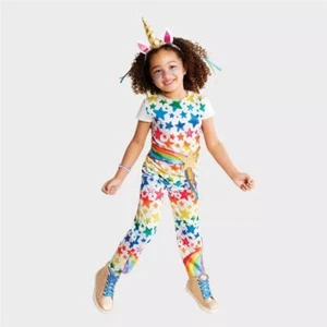 Toddler Girls Hyde & Eek RAINBOW UNICORN Halloween Costume Size 2T/3T 4T/5T NWT - Picture 1 of 1