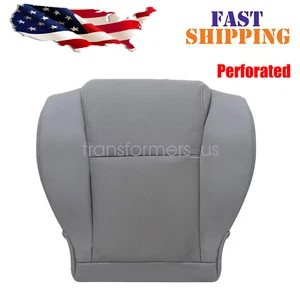 For 2007 to 2013 Toyota Sequoia Driver Bottom Perforated Leather Seat Cover Gray - Picture 1 of 16