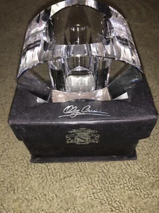 OLEG CASSINI CRYSTAL CUT LOTUS VOTIVE HOLDER IN BOX - Picture 1 of 12