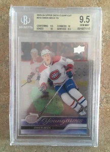 2023-24 Upper Deck Young Gun Clear Cut #214 Owen Beck BGS 9.5 - Picture 1 of 3