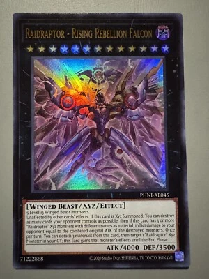 YUGIOH RAIDRAPTOR RISING REBELLION FALCON ASIA ENGLISH PHNI-AE045 ULTRA RARE - Image 1 of 3
