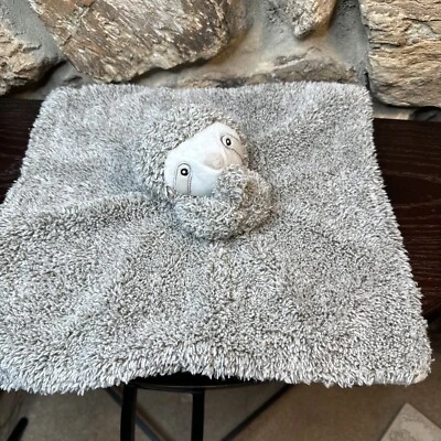 Cobertor de segurança Carters pelúcia preguiça lovey cinza marrom 13x13 - Imagem 1 de 4