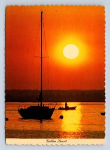 Golden New England Sunset Postcard CT. to CT. 1992 Posted - Picture 1 of 2