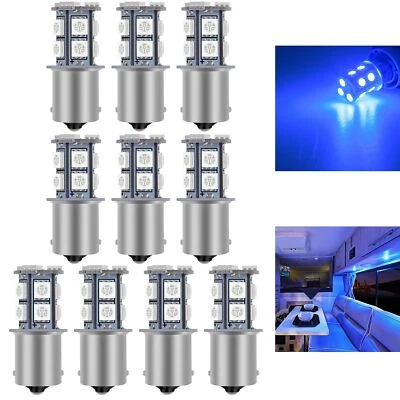 1156 LED Bulb Blue Super Bright 1073 1003 BA15S 7506 1141 LED Bulbs 5050 13-SMD - Image 1 of 4