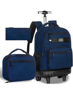 Rolling Backpack for Girls Boys, Men Women Roller Wheels Bookbag, Laptop Wheeled - Picture 1 of 7