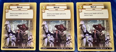 Star Wars Unlimited Spark Of Rebellion Weekly Play 3X Waylay Cards - Image 1 of 2