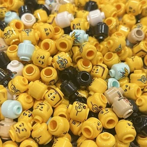 LEGO LOT of 25 PIECES MINIFIGURE HEAD RANDOM FACES Part SPACE CITY Star Wars - Picture 1 of 5