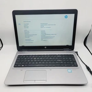 HP Probook 650 G3 Core i5-7200U 2.50GHz 8GB RAM No HDD 15.6" **Boot to Bios - Picture 1 of 17