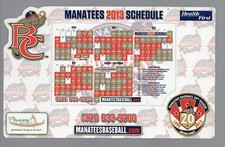 BREVARD COUNTY MANATEES 2013 MAGNETIC SCHEDULE