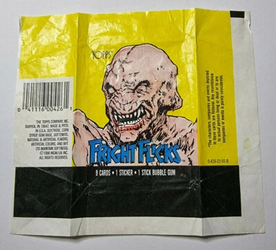 1988 TOPPS FRIGHT FLICKS EMPTY WAX PACK WRAPPER - Image 1 of 2