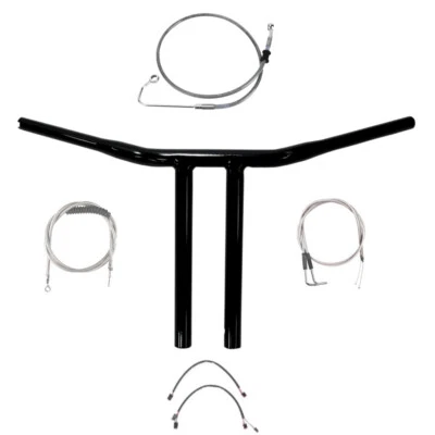 1 1/4" Black 12" Chopper T Handlebar Kit 2011-2015 Harley-Davidson Softail w/ABS - Image 1 of 2