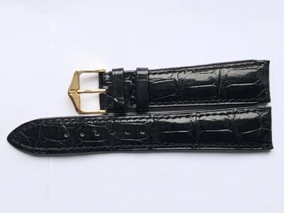 Authentic Patek Philippe Geneve Black Leather Watch Strap 17. 9 x 16mm, 11.5+7.5 - Image 1 of 4