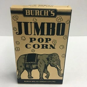 Burch’s Best JUMBO THE ELEPHANT POP CORN BOX, Vintage Kansas City, Circus || E-Z - Bild 1 von 5