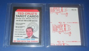 2017 WACKY PACKAGES 50TH ANNIVERSARY RED LUDLOW TED CRUZ'S TAROT CARDS #/25