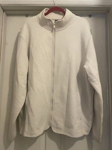 NWOT Old Navy Men’s Ivory Zip Jacket Sz XXL - Picture 1 of 6