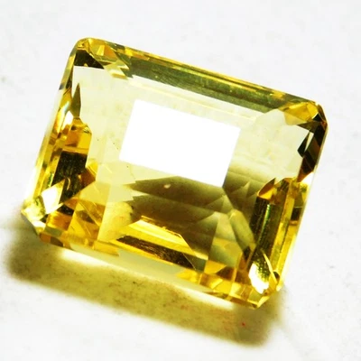 Natural Yellow Topaz 77.00 Cts Emerald Cut Loose Gemstone R4609 - Image 1 of 4