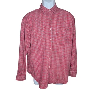 Brooks Brothers Womens Flannel Plaid Shirt M Button Down Cotton Long Sleeve Red - Picture 1 of 6