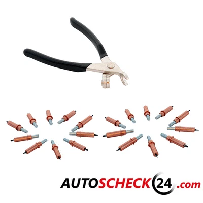 Cleco Pins und Plier 21 tlg Kit Karosseriebau Bleche fixieren - Bild 1 von 4