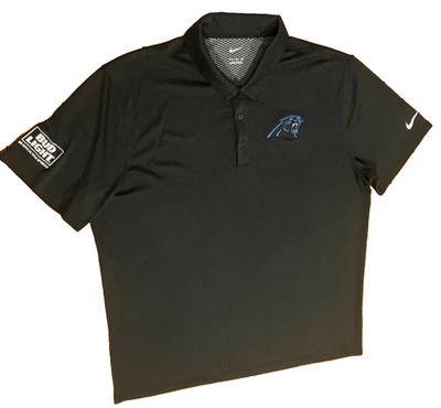 Рубашка поло для гольфа мужская NFL Nike Dri-Fit CAROLINA PANTHERS BUD LIGHT размер XL спортивная - Изображение 1 из 4