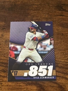 2025 Topps Serie 2 - Ops Best Kyle Schwarber #OPS-17 - Imagen 1 de 2