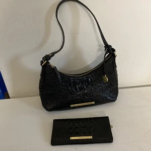 ¡Bolso de cuero negro Brahmin Esme Melbourne con billetera a juego!! - Imagen 1 de 24
