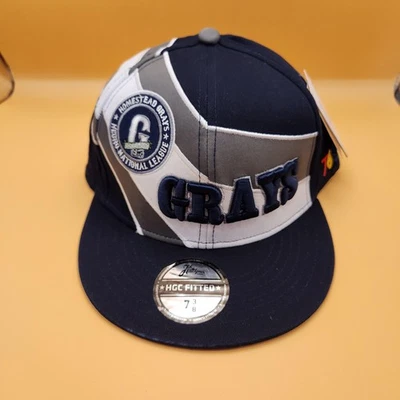 Homestead Gris Gorra Ajustada Para Hombres 7 3/8 Azul Gris Béisbol Ligas Negras Retro Foto 1 de 4