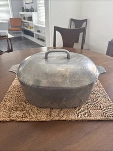 Cast Aluminum Oval Roaster Heavy like Magnalite Source Manufacturing - Picture 1 of 11