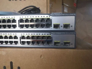 Cisco Catalyst WS-C3750V2-24PS-S Switch 3750 PoE mit PS-E 15.0 IOS * 3 JAHRE Garantie! - Bild 1 von 3