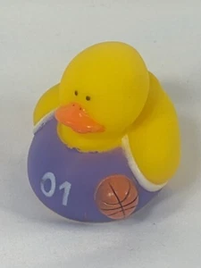 Basketball Player Rubber Duck Purple Jersey #01 Water Toy Decor Collect 2" - Picture 1 of 12