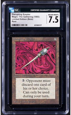 MTG Limited Edition Beta 1993 Disrupting Scepter CGC 7.5 NM+ - Image 1 of 2