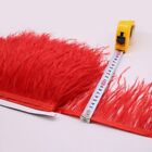 High Quality Ostrich Feather Trimming Fringe Ribbon Cloth Decor 12 -15cm