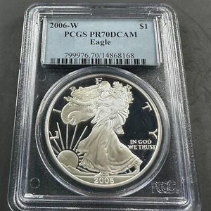 2006-W PROOF Silver Eagle PCGS PR70 DCAM (84563) - Picture 1 of 2