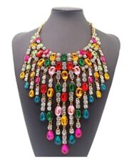 Fashion Clear Crystal Choker Necklace Multi Color