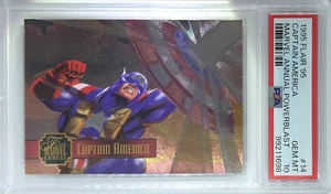 1995 Flair '95 Marvel Annual Powerblast Captain America #14 PSA 10 GEM MT - Picture 1 of 2