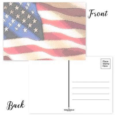 Cartões postais novos endereços bandeira americana – 4×6 polegadas, 40 cartões postais – 17020 - Imagem 1 de 4