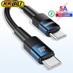 100W BLUE NNBILI 2024 NEW USB C TO TYPE C CABLE PD FAST CHARGING CORD CABLE - Picture 1 of 6