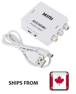 RCA to HDMI Converter - AV to HDMI 1080P 720P Mini Adapter for Retro Consoles - Picture 1 of 4