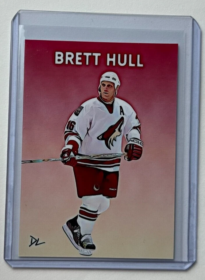 Brett Hull Limited Edition Artist Signed "Phoenix Coyotes" Trading Card 1/10 - Image 1 of 2