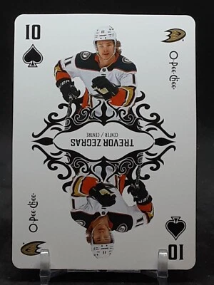 TREVOR ZEGRAS 2023-24 O-PEE-CHEE PLAYING CARDS SPADES DUCKS - Image 1 of 2