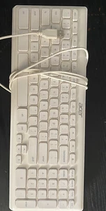 Lot 13 White Acer KB69211 DKUSB1P0CU Wired USB Slim Desktop Keyboard w/13 mouses - Picture 1 of 4