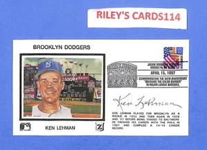 Ken Lehman signed 1982 FDC DODGERS Ersttagsbrief Autogramm - Bild 1 von 2