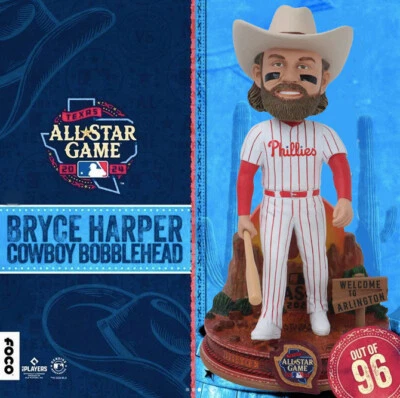 Bryce Harper Philadelphia Phillies 2024 All-Star Cowboy Bobblehead- Ltd Ed 96!! - Image 1 of 4