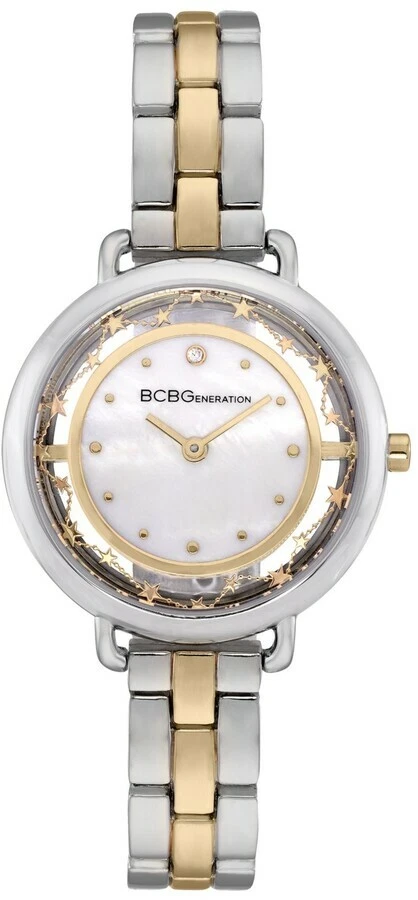 Women's BCBGeneration Mother of Pearl Two Tone Silver Gold BCBG Watch GN50898004 - Image 1 of 1