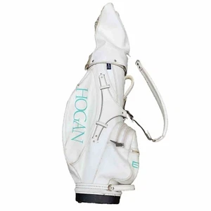 Vintage Hogan Edge Golf Bag White And Green USA Made 6-way With Rain Cover - Picture 1 of 6