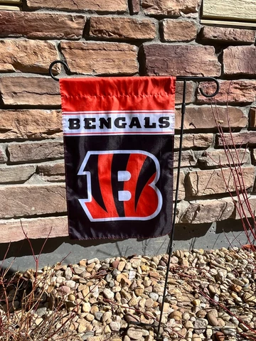 Cincinnati Bengals Double-Sided Garden Flag  12" X 18" FREE SHIPPING! Cover