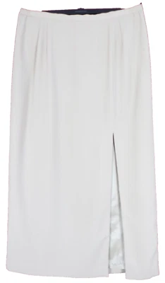 SK19280- ADRIANNA PAPELL Mujer Poliéster Maxi Falda Lápiz Abertura Beige Talla 22W Foto 1 de 4